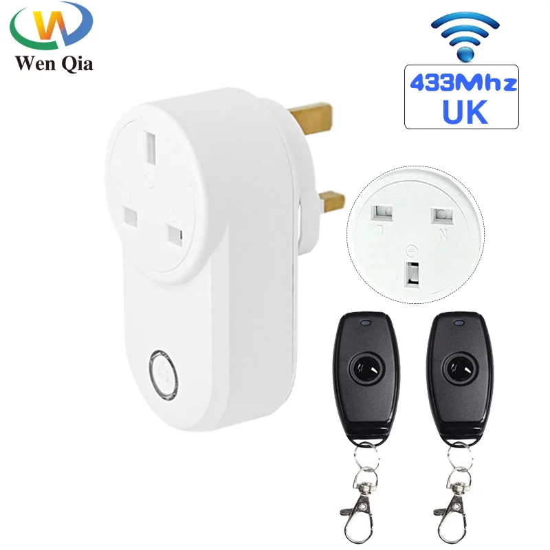 433 Mhz Drahtlose Fernbedienung Schalter AC220V 15A UK Smart Buchse Und Rf Universal Plug Mit Steckdosen Für Licht/Led Image