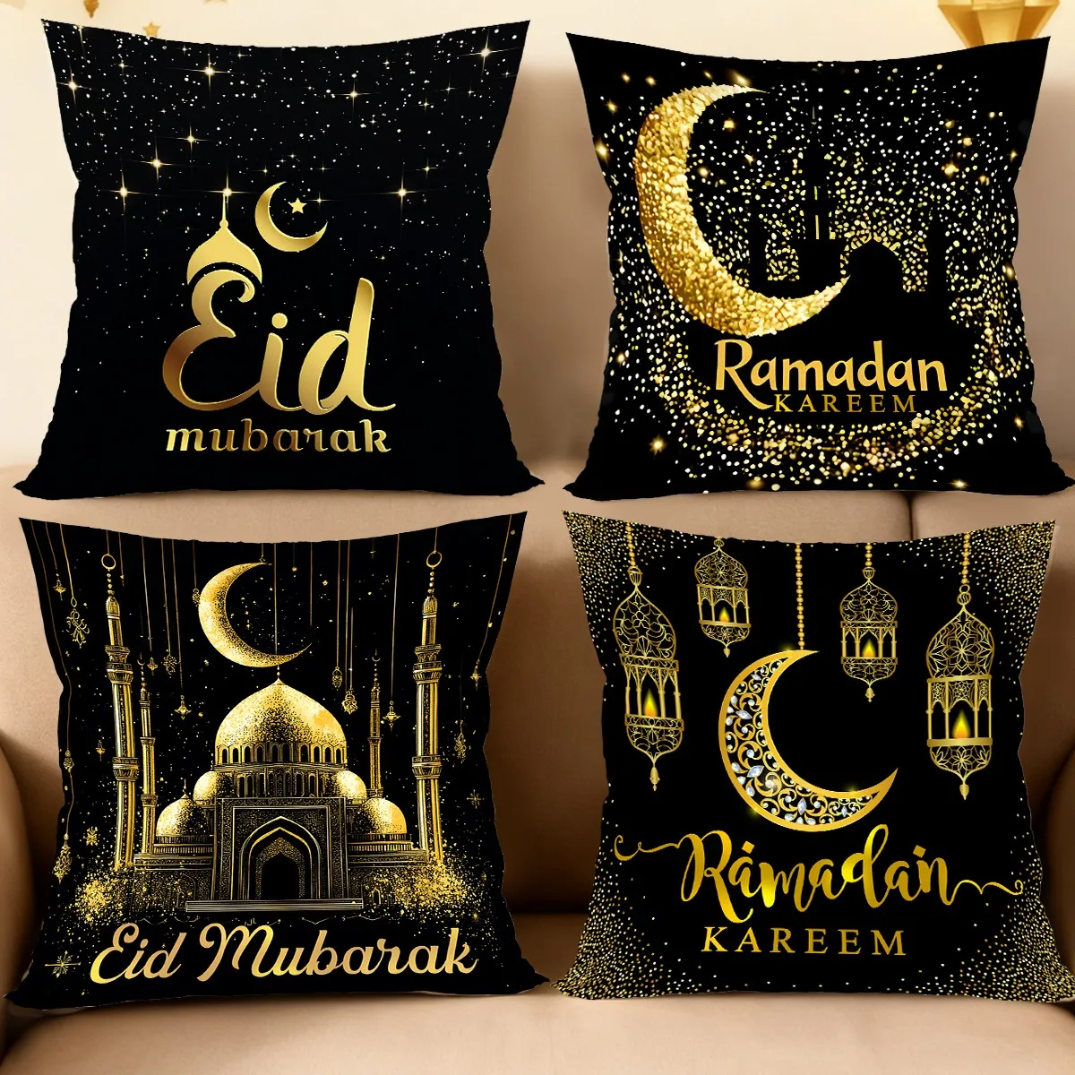 2026 Eid Mubarak Kissenbezug Dekor für Zuhause Sofa Kissenbezug Islamische Ramadan Kareem Dekoration Moschee Muslim Kissenbezug Geschenke Image