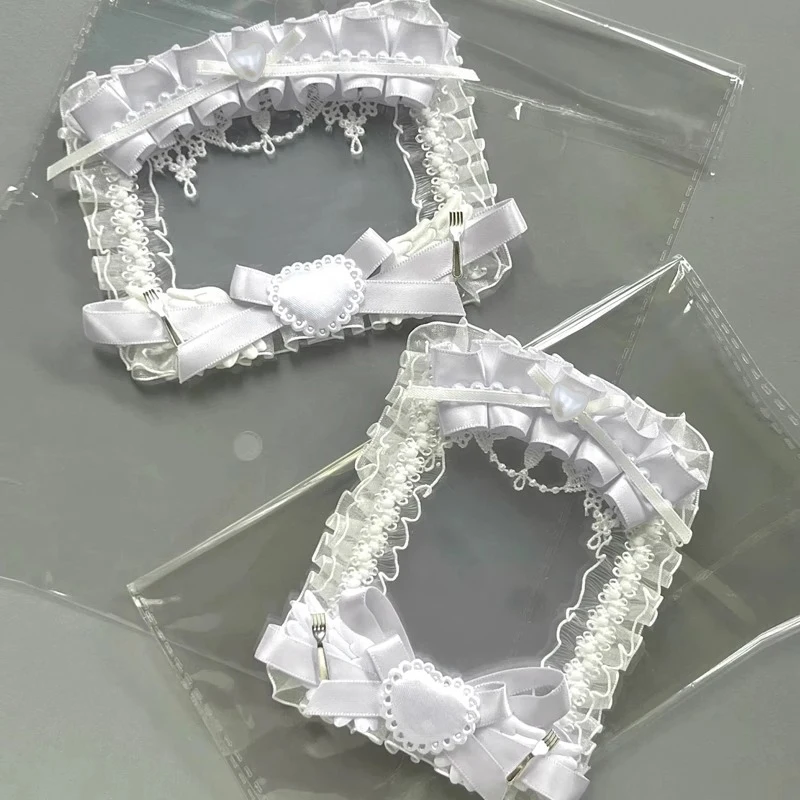 1Pc White Square Photocard Holder Card Brick, Anime Cartoon Game Character Peripheral Acg Card Display Manga Star Support Mag Fan Circle Otaku Pain Bag Beauty Decoration Card Holder