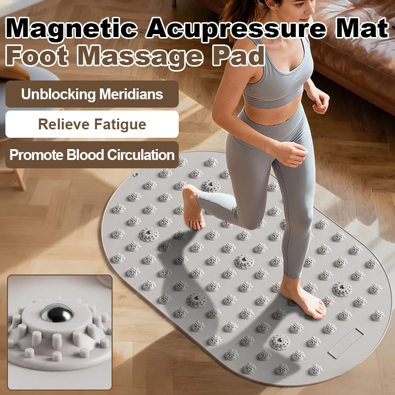 Workout Mat Fitness Yoga Accessories Multifunctional Foot Massage Mat 55cm Dia Round Creative Standing Pad for Office Home