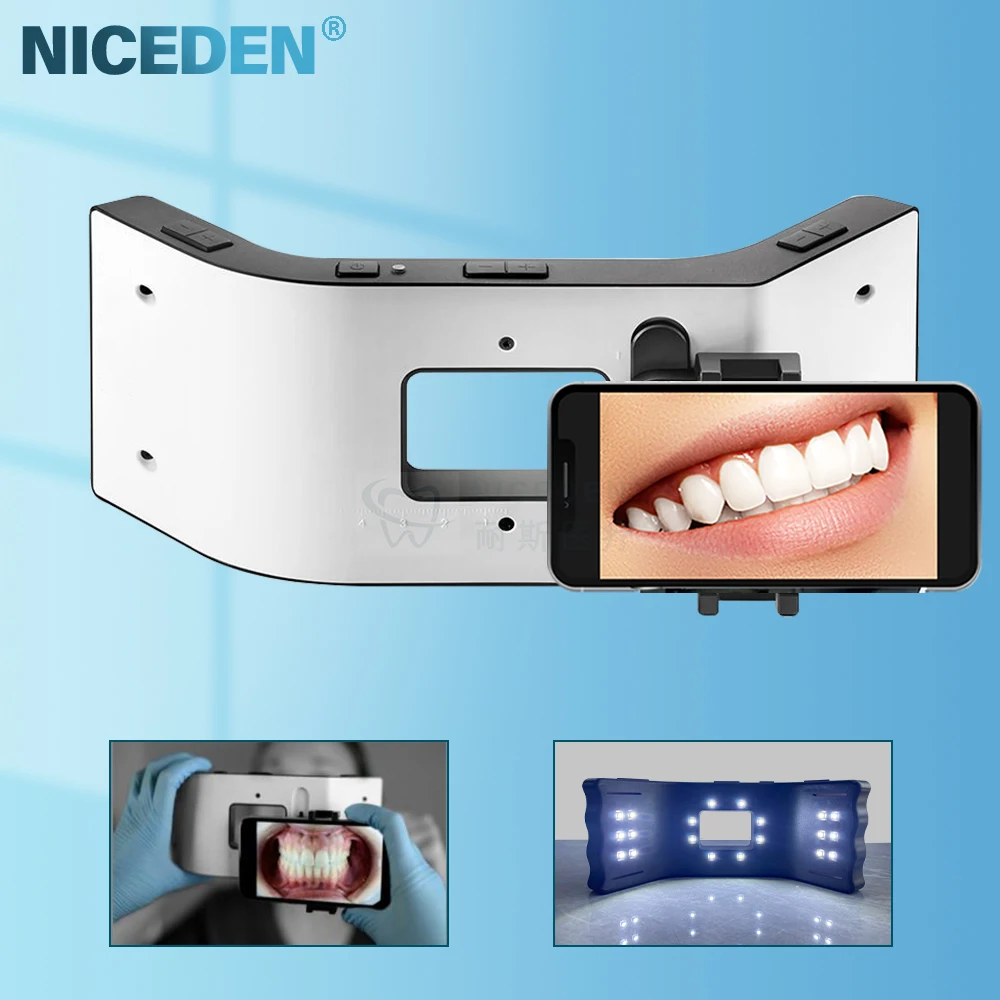 Dental Oral Füllung Lampe Fotografie Kieferorthopädie korrektur beleuchtung panel Blitzlicht Ausrüstung Foto Lampe Oral Chirurgische Lampe Image