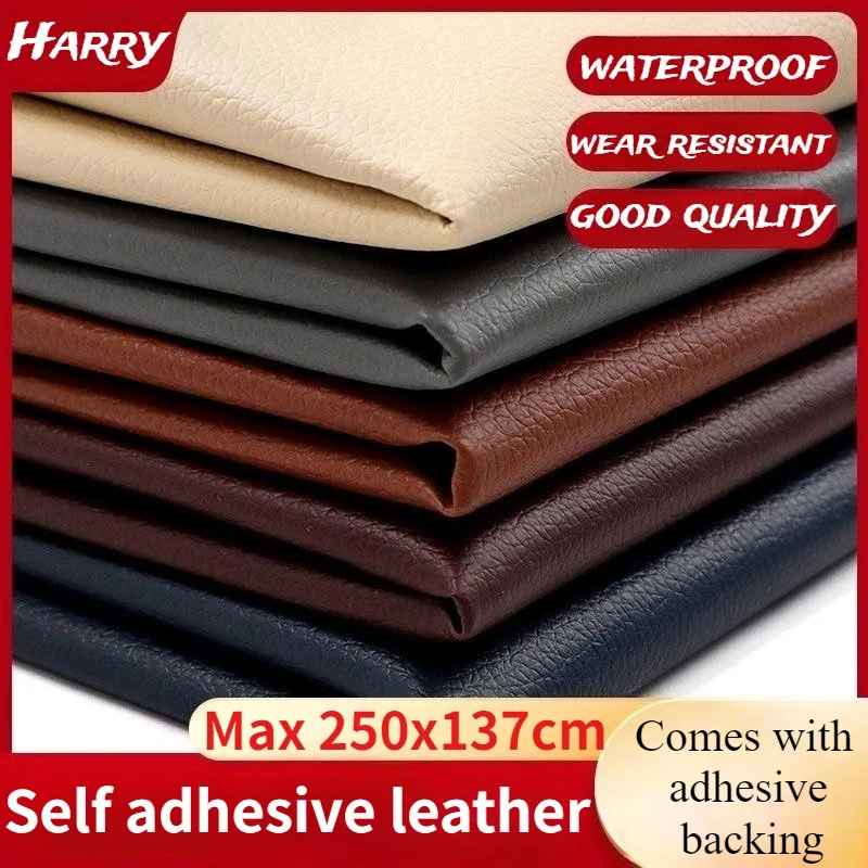 Max. 250 x 137 cm, selbstklebend, PU-Leder, Reparatur, wasserdicht, Kunstleder, Sofa, Autositz, Motorradsitz, Kopfteil-Reparatur Image
