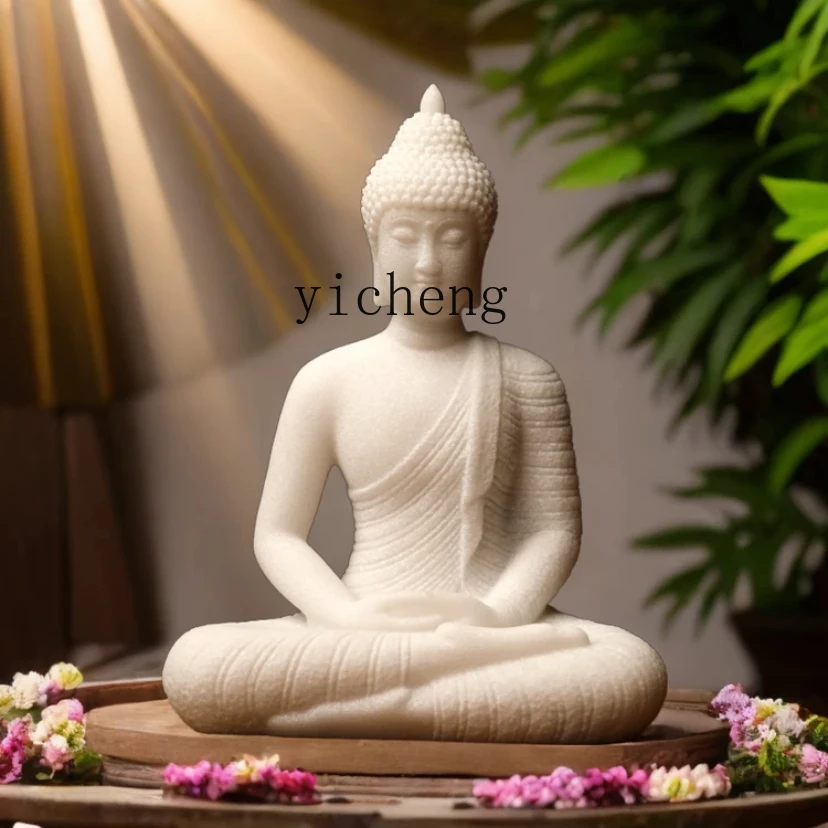 TWR Big Day Tathagata Buddha Dolomit Landschaftsbau Tee Raum Ornament Büro Desktop Gericht Ornament