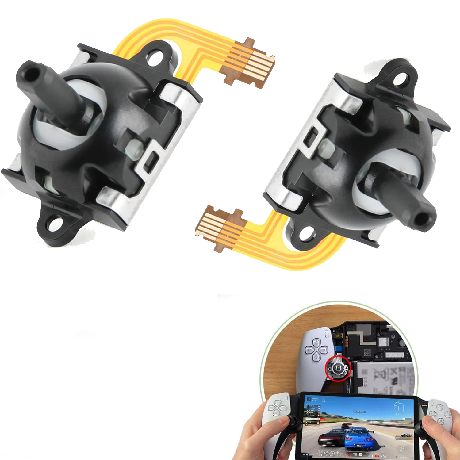 2 pièces pour portail PS5 et VR2 Module de Joystick analogique 3D électromagnétique pour PlayStation portail effet Hall Joystick pouce Joysticks