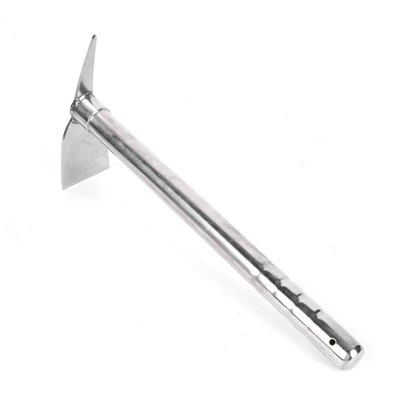 Outil de creusement de jardinage, désherbage de jardin, râteau à main en ébène, râteau en métal, acier inoxydable, houe de ferme, outil de jardin