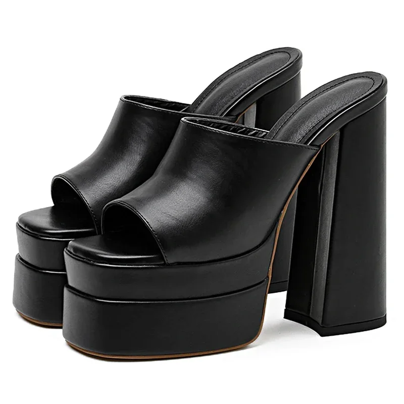 2024 NEUE High Heels Frauen Schuhe Plattform Hausschuhe Sommer Schuhe Sandalen Outdoor Hausschuhe Weibliche Chunky Heels High Heels Sandalen
