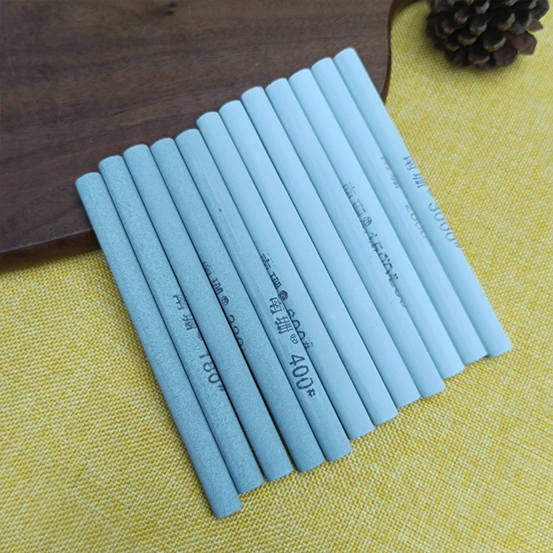 Round/Triangle Oilstone Strip Portable Knife Sharpening Stone For Knife Grinding Grind Tools Grinding Polishing Abrasive Strip