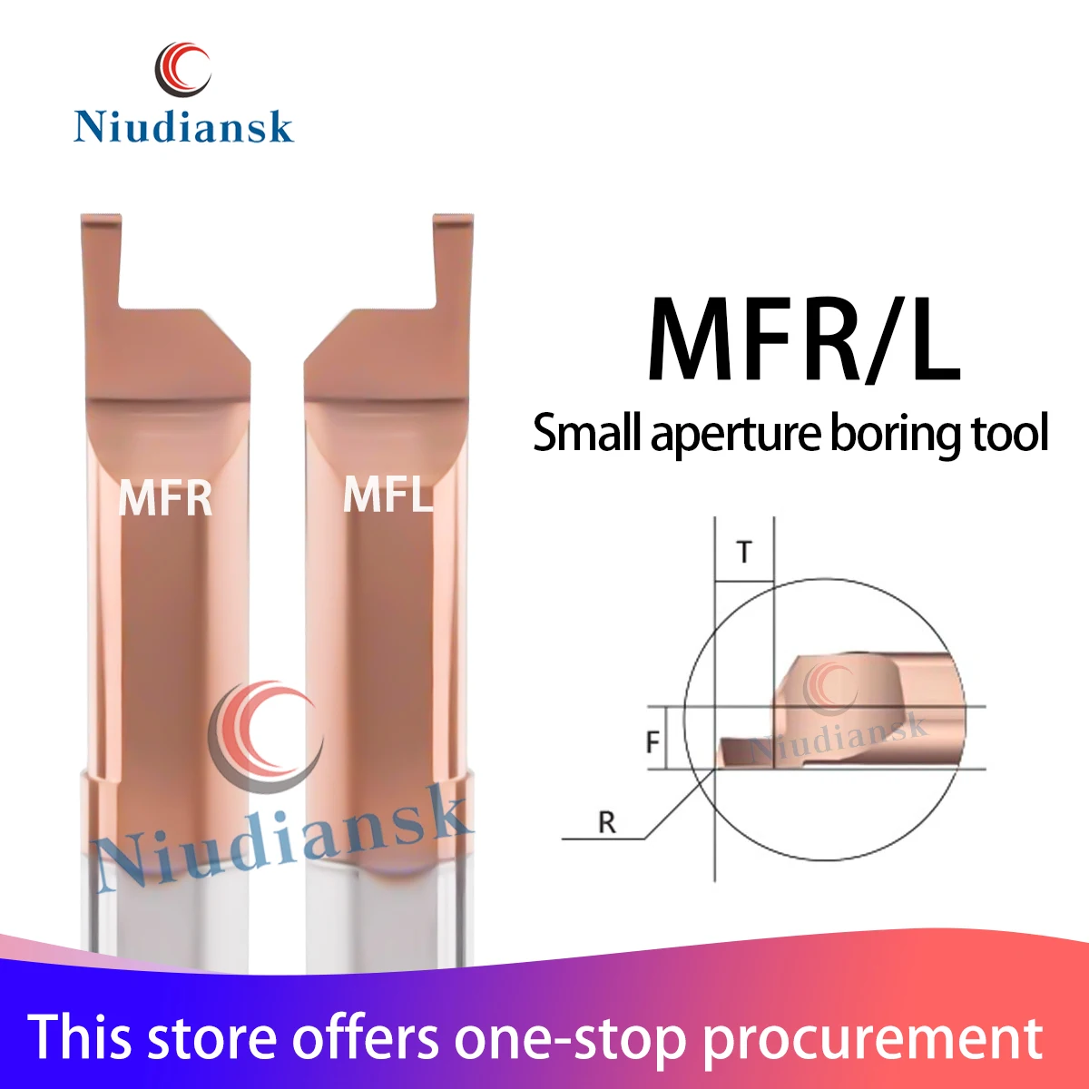 MFR/L4 B0,5 L10 5 B0,5 L15 6 B2,5 L22 8 B3.0 L30 CNC-Drehmaschine Endfläche Nut Kleines Öffnung Innenloch Wolframstahl Bohrwerkzeug Image