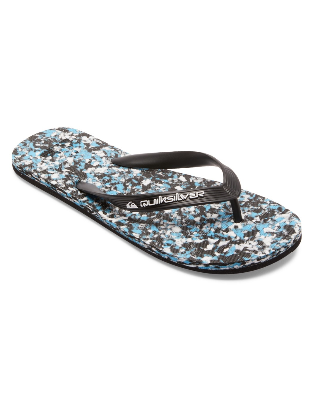 Sandale QUIKSILVER "Molokai Recycled", Herren, Gr. 9(42), blau (schwarz, blau, blau), Obermaterial: Synthetikmaterial / Außensohle: Moosgummi, Schuhe Sandale