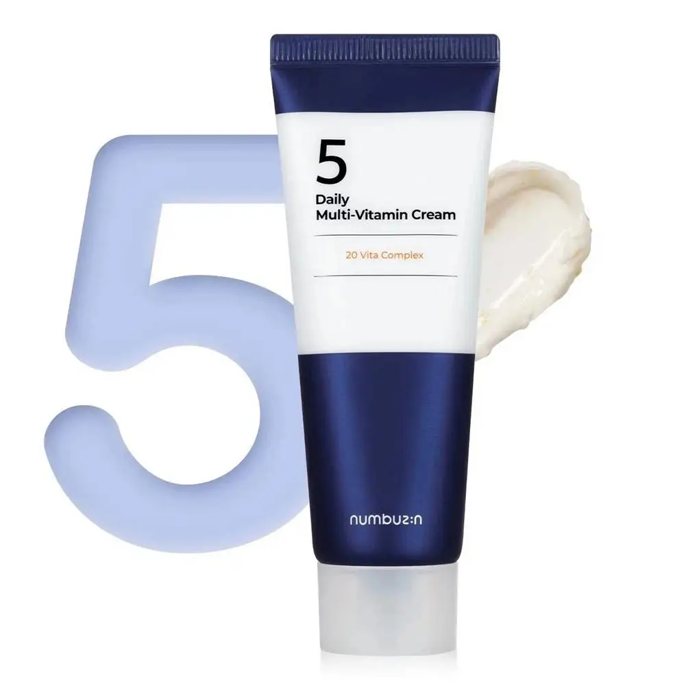 60 ml Numbuzin Daily Multi-Vitamin-Gesichtscreme, beruhigende, verjüngende Anti-Falten-Pflege für trockene Haut, Multi-Action-Feuchtigkeitscreme Image