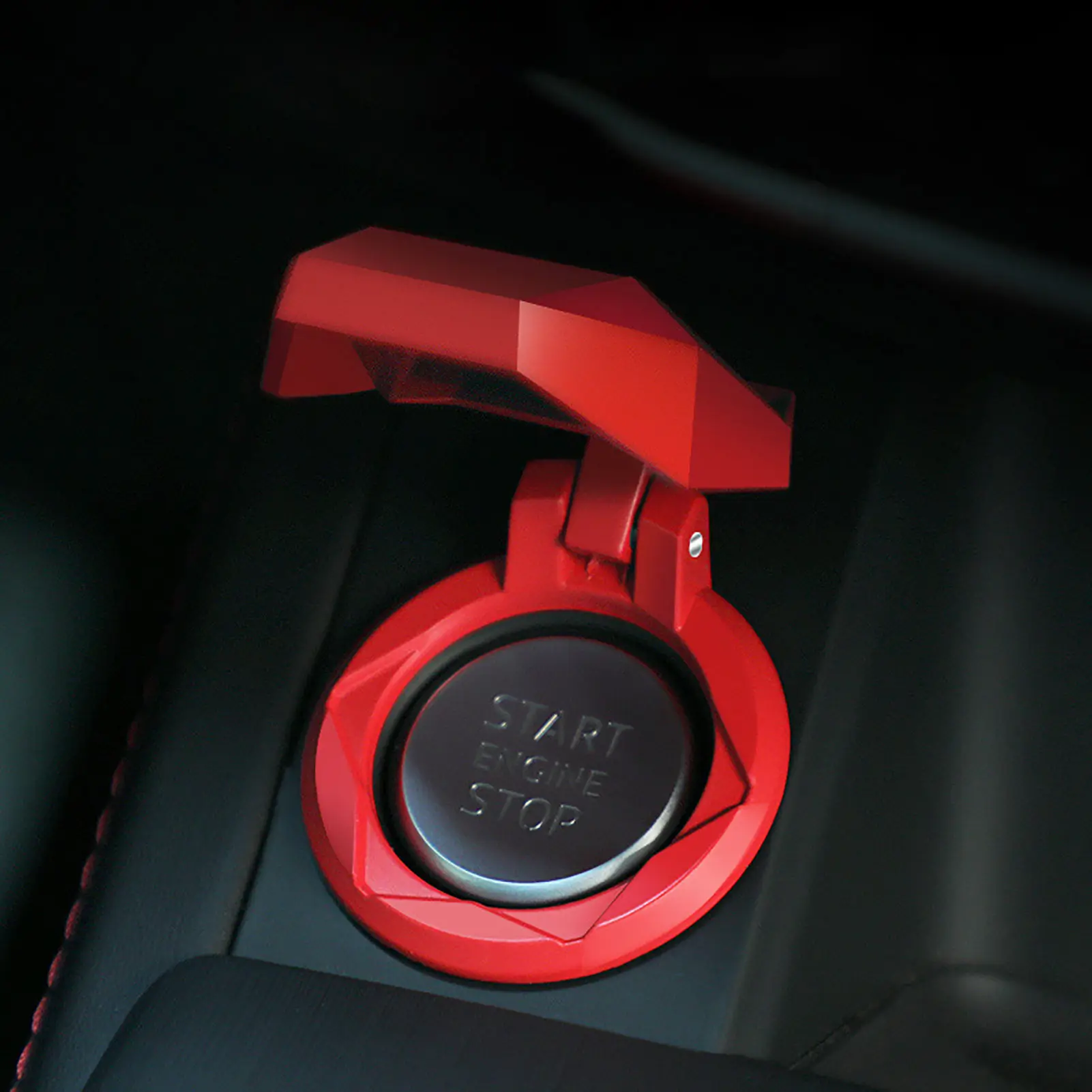 Pulsante di arresto dell'avviamento del motore dell'auto anello di copertura pulsante di accensione Trim interruttore a pulsante adesivo decorativo accessori per auto universali interni