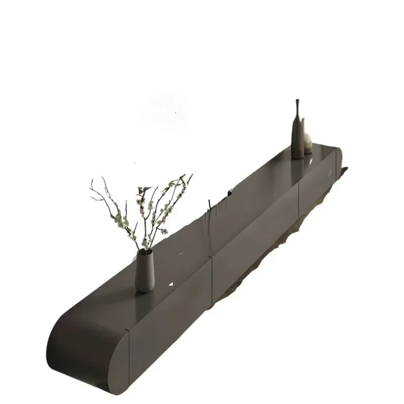 Nordic Weiß Design Tv-ständer Einfache Innovative Led Streifen Hängen Wohnzimmer Tv Tisch Minimalistischen Tv Schrank Zimmer Möbel