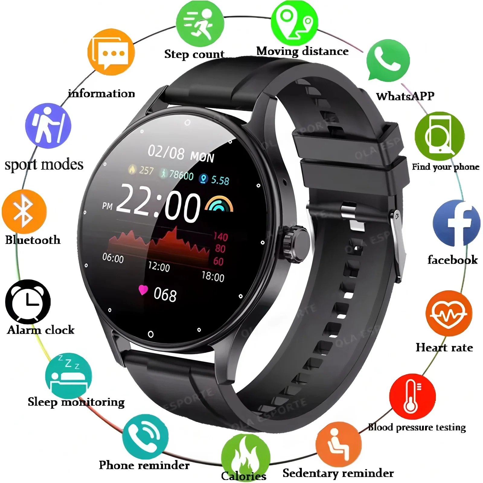 2026 Smart Uhr Frauen Männer Damen Geschenk Sport Fitness Männer Uhren Herz Rate Monitor Wasserdichte Smartwatch Für Android IOS