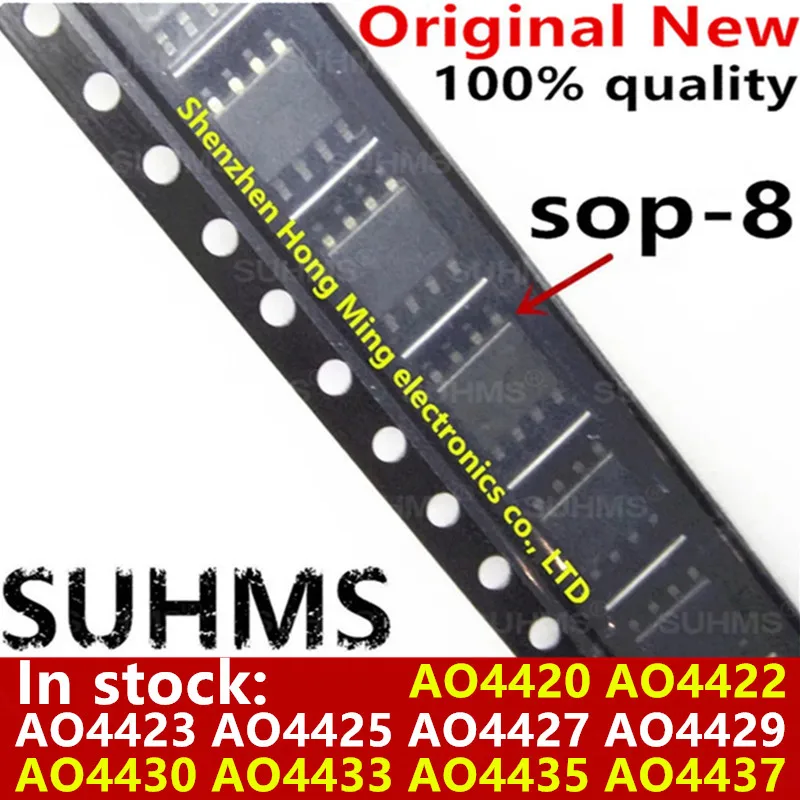 (10 stück) 100% Neue AO4420 AO4422 AO4423 AO4425 AO4427 AO4429 AO4430 AO4433 AO4435 AO4437 sop-8 Chipsatz Image
