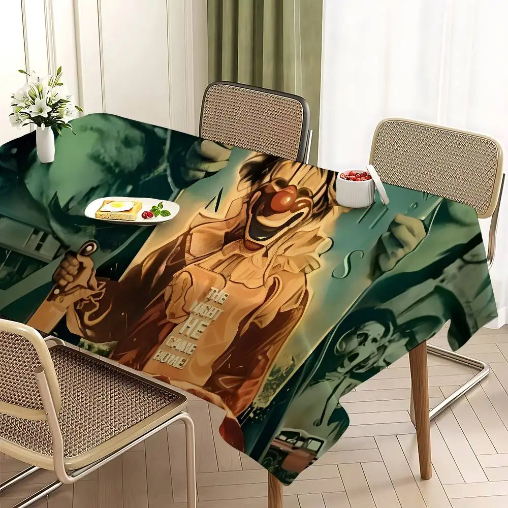 Halloween Michael Myers Tischdecke, wasserdicht, ölbeständig, schmutzabweisend, abwischbar, rechteckiger Tisch Image