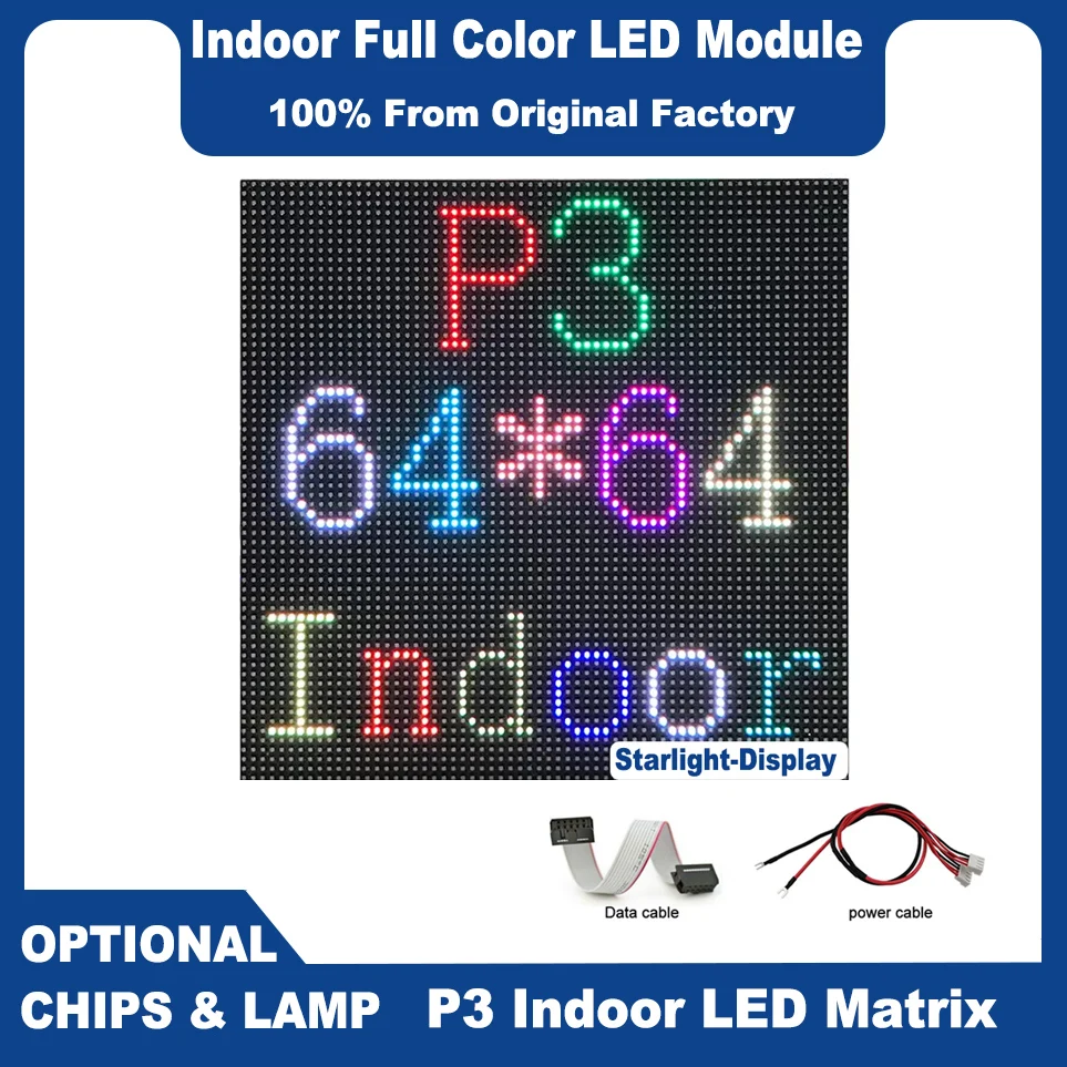 LED-Matrix-Panel, 64 x 64 RGB-LED-Signalzeichen für den Innenbereich, HUB75-RGB-Pixel-Display, LED-Anzeigemodul, LED-Videowand für den Innenbereich, großer Bildschirm