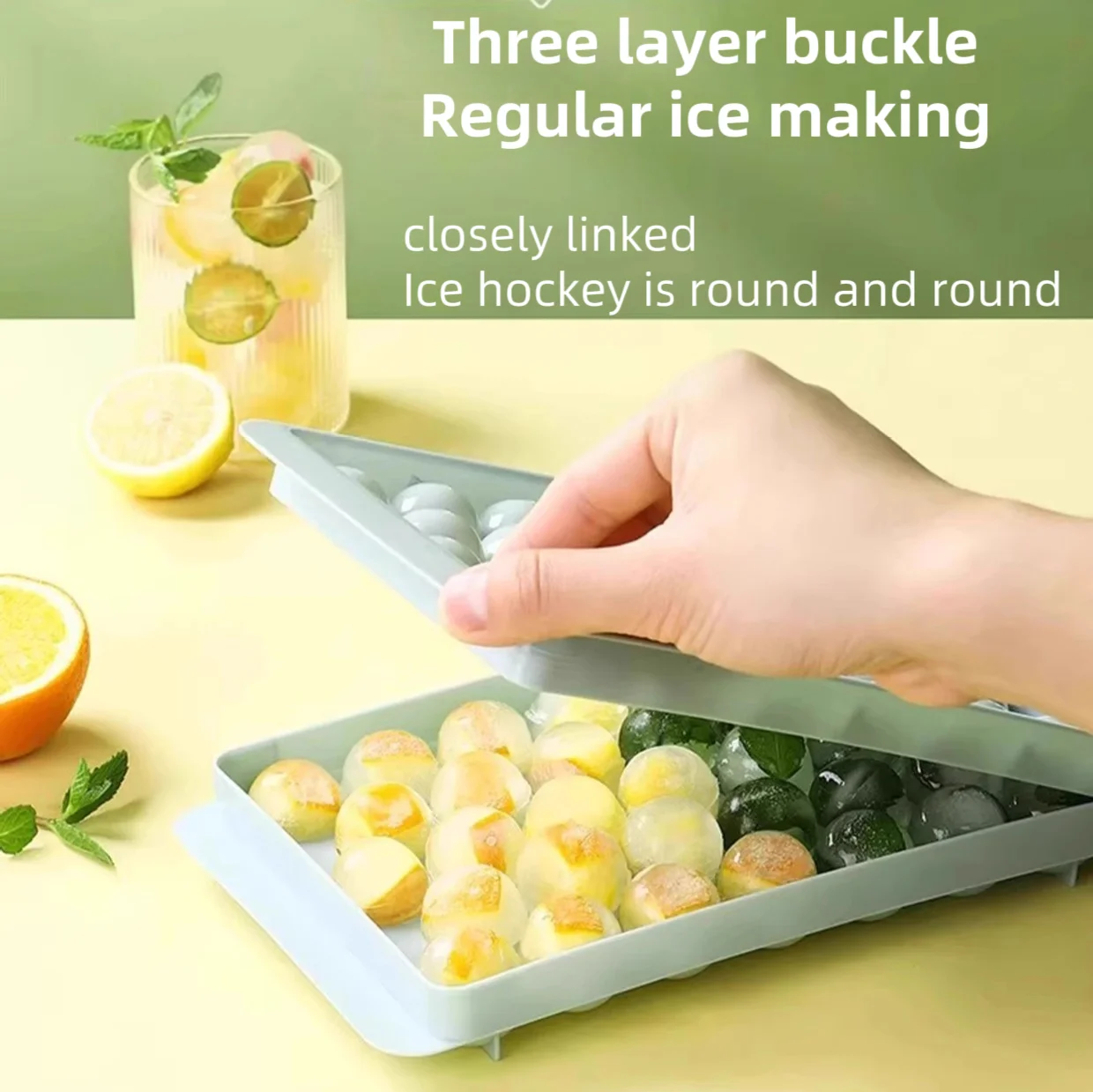 Eishockeysformen, kreisförmige Eiswürfel, Gefrierschränke, Eismaschinen, gefrorene Eismaschinen, kreative Barwerkzeuge, Haushalts-Eisherstellung Image