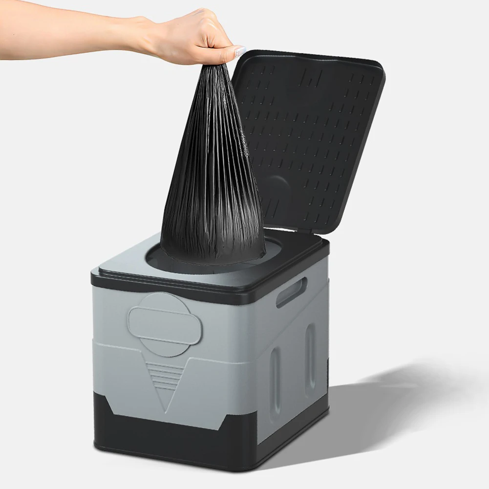 1 Rolle 12 Stück Camping-WC-Müllsack, biologisch abbaubare Einweg-Müllsäcke, umweltfreundlich, Camping-Reisezubehör