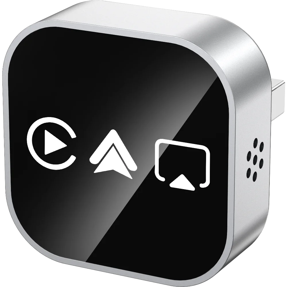 4-in-1 Wireless CarPlay/Android Auto/MirrorLink Adapter Dual-Band WiFi Bluetooth Plug Play Smart Box für kabelgebundene CarPlay-Autos Image