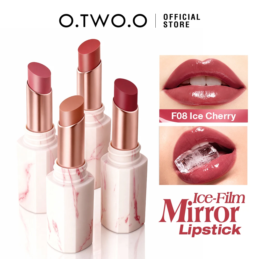 O.TWO.O Glossy Lipstick Lip Tint Mirror Ice-Film 24h Moisturize Nourish Smooth Non-Sticky 3D Glossy Lip Glaze Lipstick Makeup Image