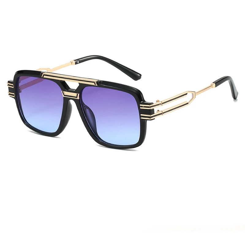 Mode Vintage Quadratische Sonnenbrille Für Frauen Männer Outdoor Sport Auto Fahren Blau Große UV400 Sonnenbrille Klassische Trend Brillen 2025