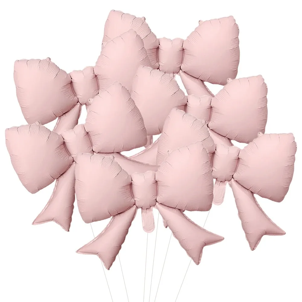 6 stücke Baby Rosa Blau Bogen Ballon Fliege Rosa Ballon Mini Bogen Ballon Hochzeit Braut Dusche Mädchen Geschenke Ballon Dekoration Image