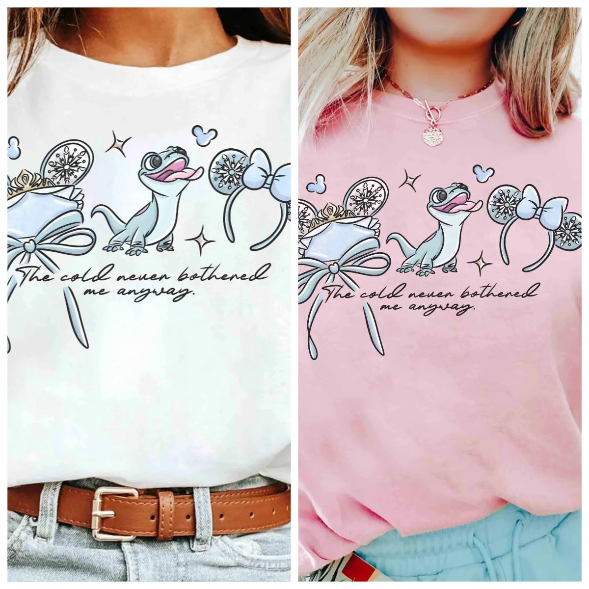 Disney Frozen Trendy Casual Princess Elsa und Anna, Xuebao und Rentier Sven Aquarellmuster Unisex Baumwolle Street Style