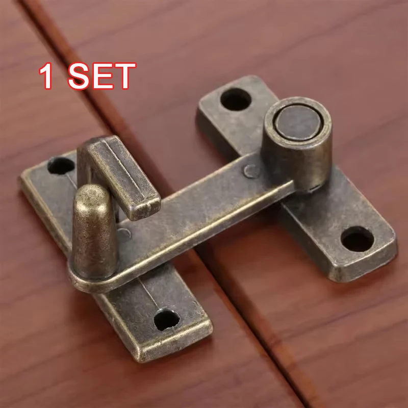 1Set Bronze Schiebefenster Türschloss Griff Metall Tür Riegel Schutz Riegel Bolzen Hause Sicherheit Kette Tür Hause hardware Image