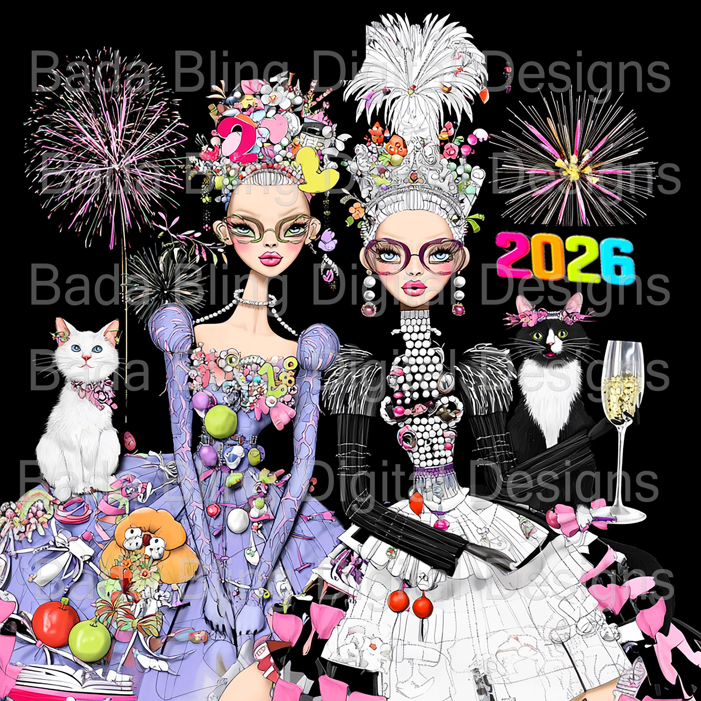 2026 Felice Anno Nuovo arte originale Download immediato File JPEG stampabile L'uso del POD è consentito Arte di Capodanno 2026 Festa di Capodanno sta