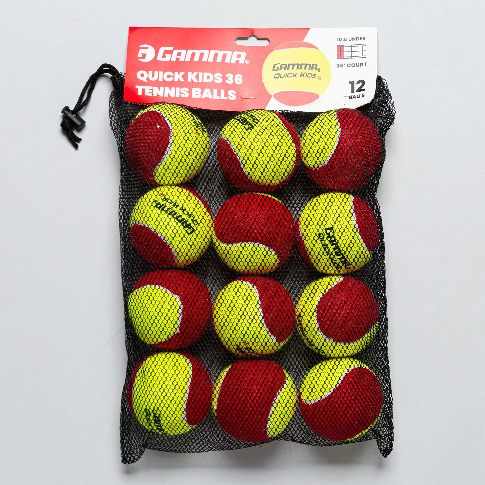 Gamma Quick Kids 36 OS Low Bounce 12 Pack Tennis Balls