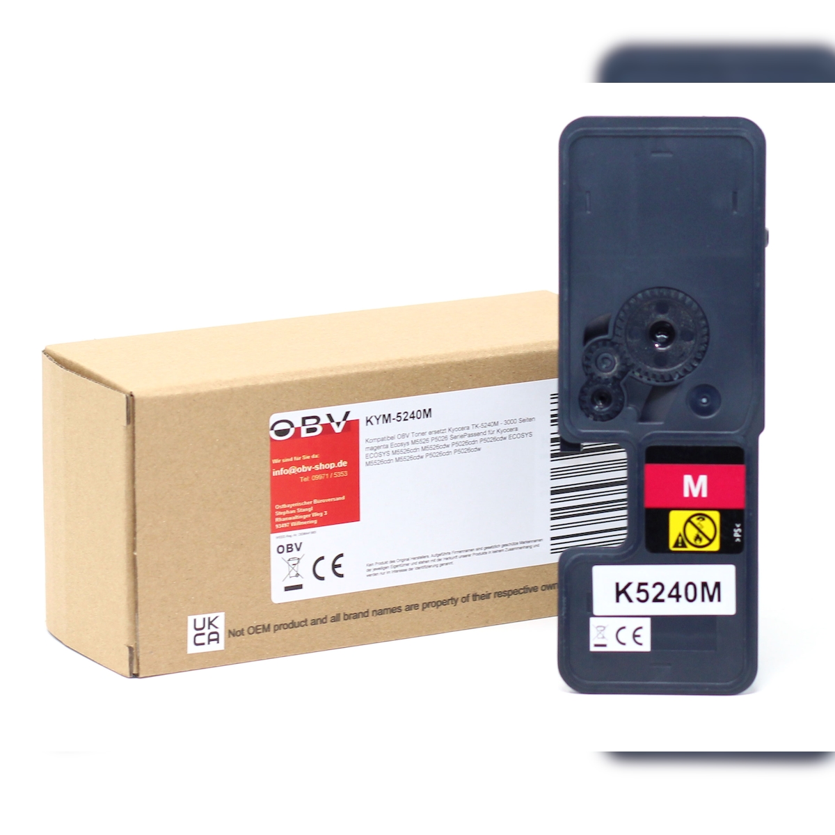 OBV Toner Magenta kompatibel zu ECOSYS M 5526 cdn - Ersetzt TK-5240M - 2200 Seiten Image