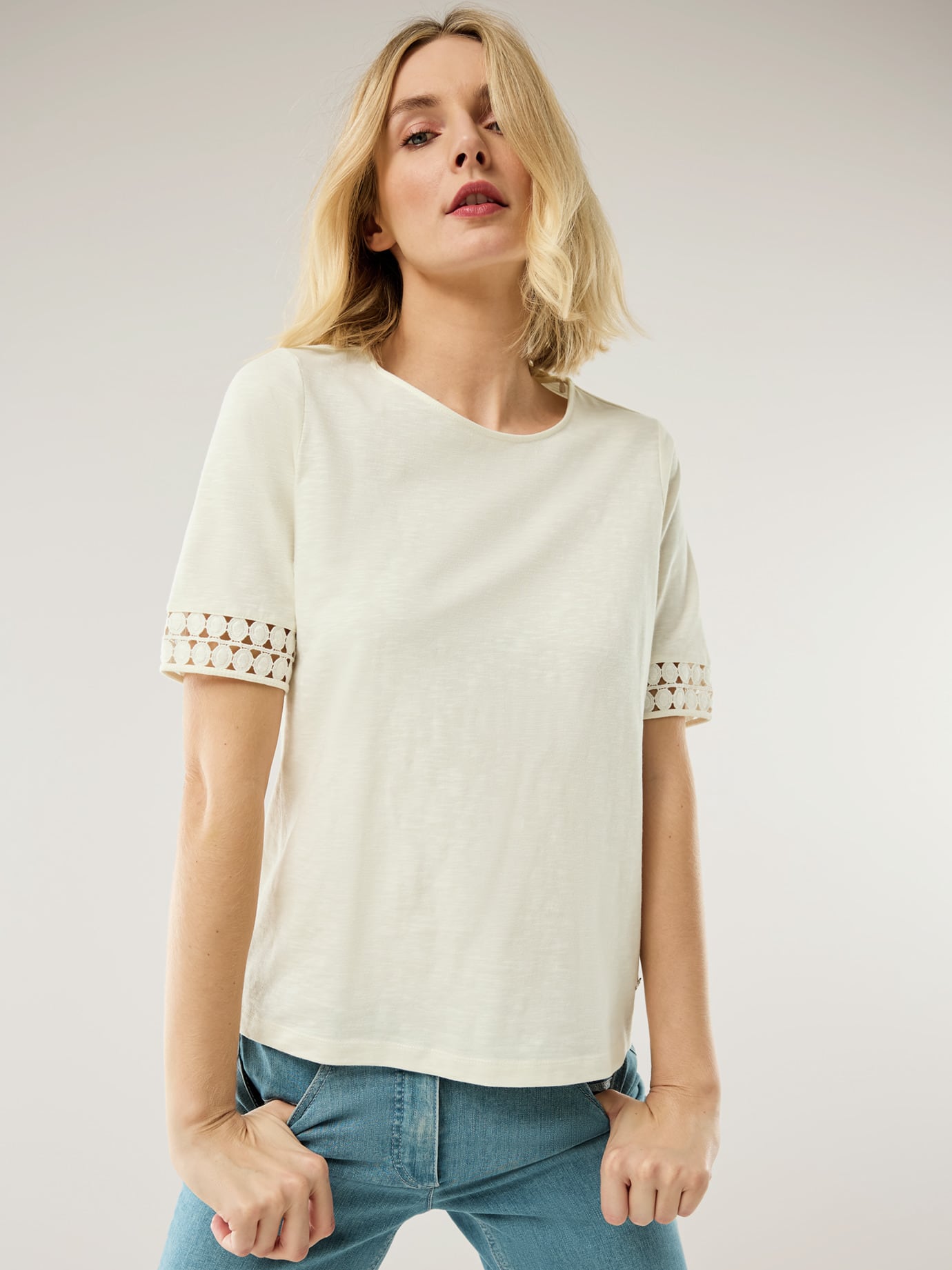 Baumwollshirt Dekospitze Image