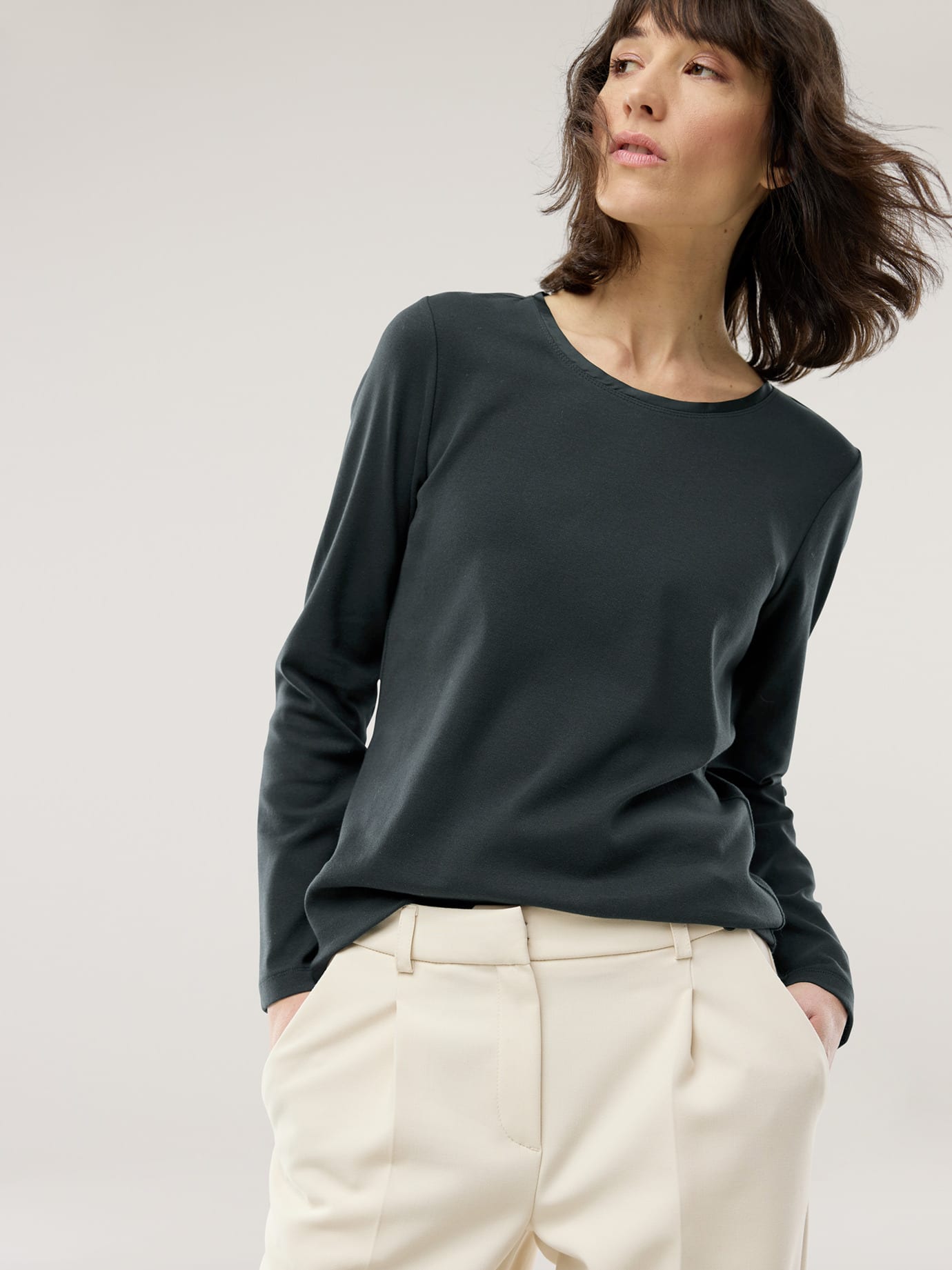 Baumwollshirt Satindetail Image