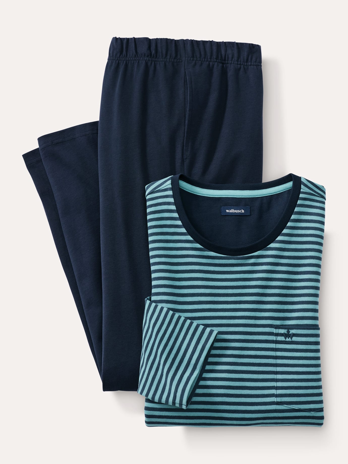 Jersey Flanell Pyjama Streifen Image