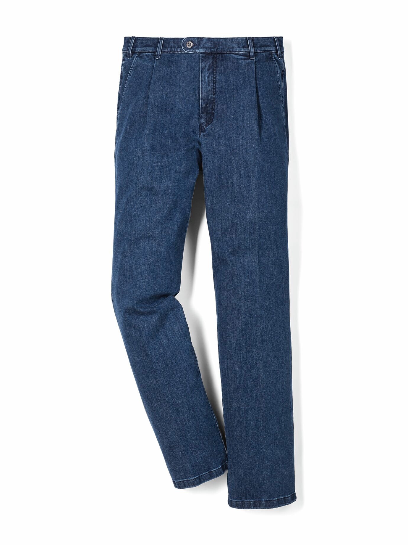 Extraglatt Flex-Bundfaltenjeans Image