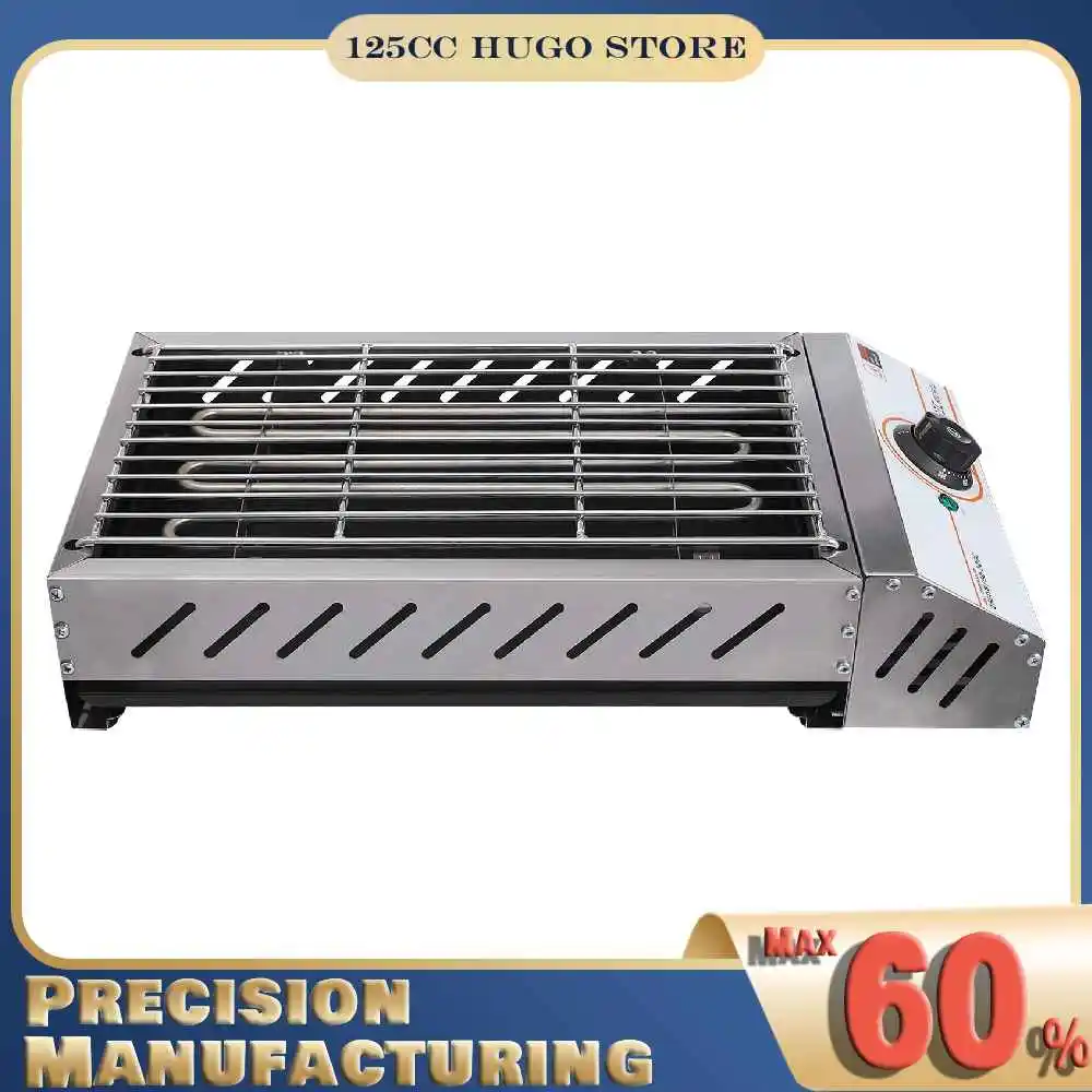 Tragbarer elektrischer Grill, 2,5 kW, elektrischer Grill, rauchfreier Grill, elektrischer Tischgrill