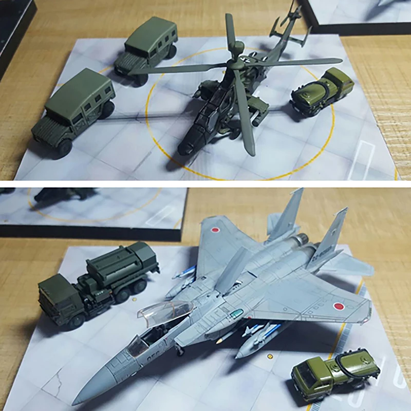 Statische Flughafen Landebahn Plattform Deck Modell Militär Sand Tisch Flugzeug Szene Landschaft Layout Diorama Kits 1St Image