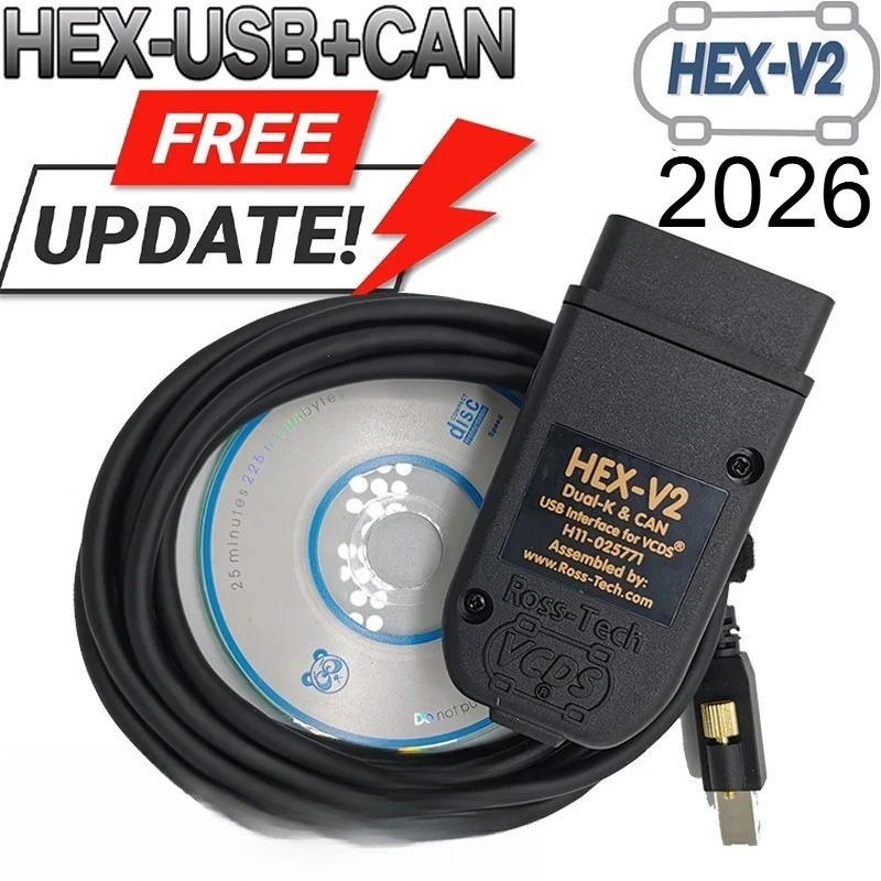 2026 Neuestes VCDS 25,3 VAG-Scanner-Toolkabel, OBD2-Diagnose, mehrsprachig, HEX V2 Wesheu VCDS VAG COM 24,7 für Audi SKODA VW Image