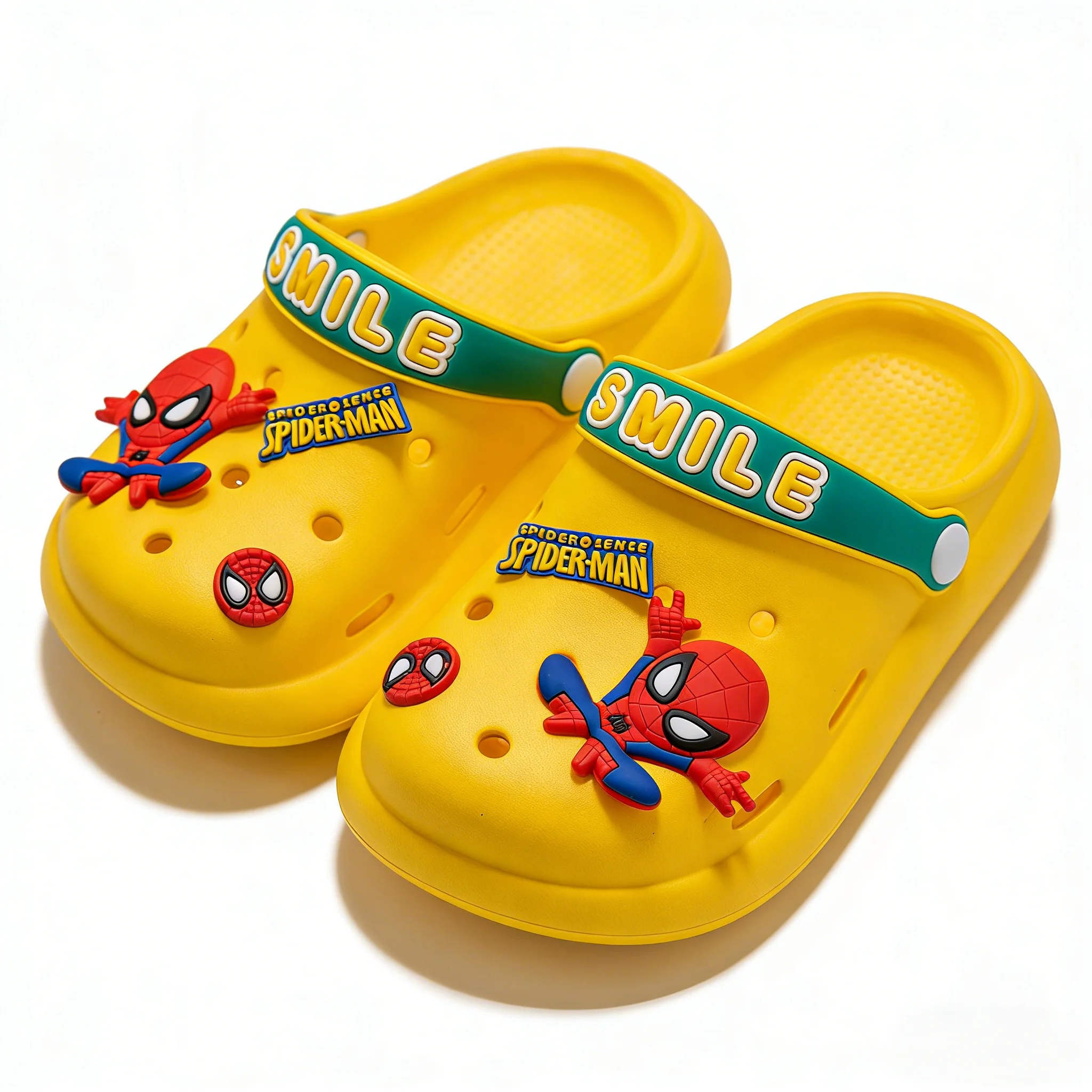 Kinder Sommer Mädchen Baby Sandalen Hausschuhe Jungen Hausgarten Schuhe Cartoon Spiderman Indoor Anti-rutsch Strand Sandalen Größe 18-29