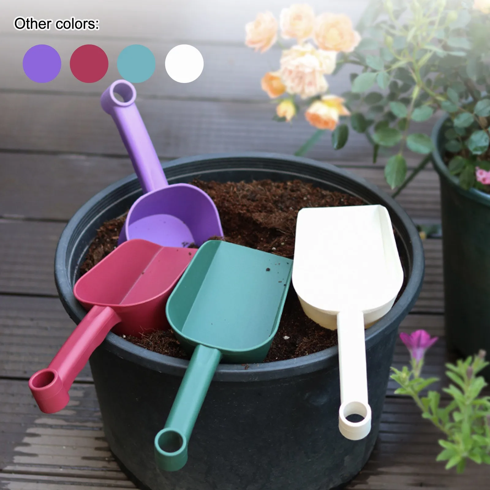 Petite pelle de jardin en plastique, pelle multifonctionnelle pour plantes, pour jardin extérieur, outil de pelle à main de jardin ingergonomique, outils ménagers