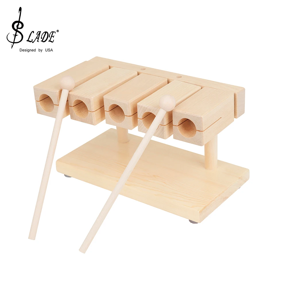 Orff Musik instrumente 5 Ton Xylophon Holz Muyu Klöppel mit Drumsticks Kinder Lernspiel zeug Geschenke Schlag instrument