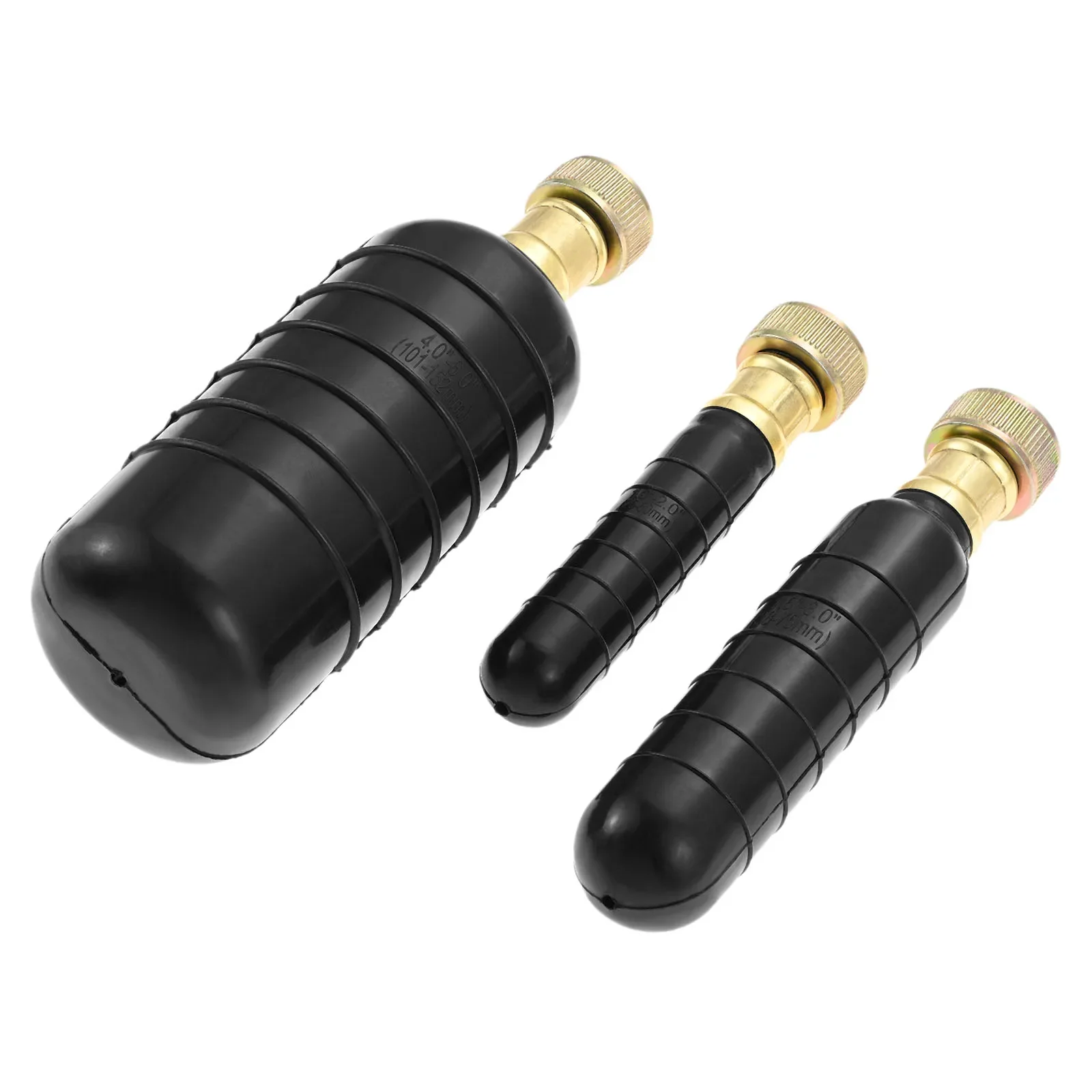 3 Stück/Set Abfluss-Reinigungsblasen passen auf 1" bis 6" Rohre 40–80 psi wassergesteuerte Entstopper-Reinigungsblöcke in der Abwasserleitung Bad Pool Image