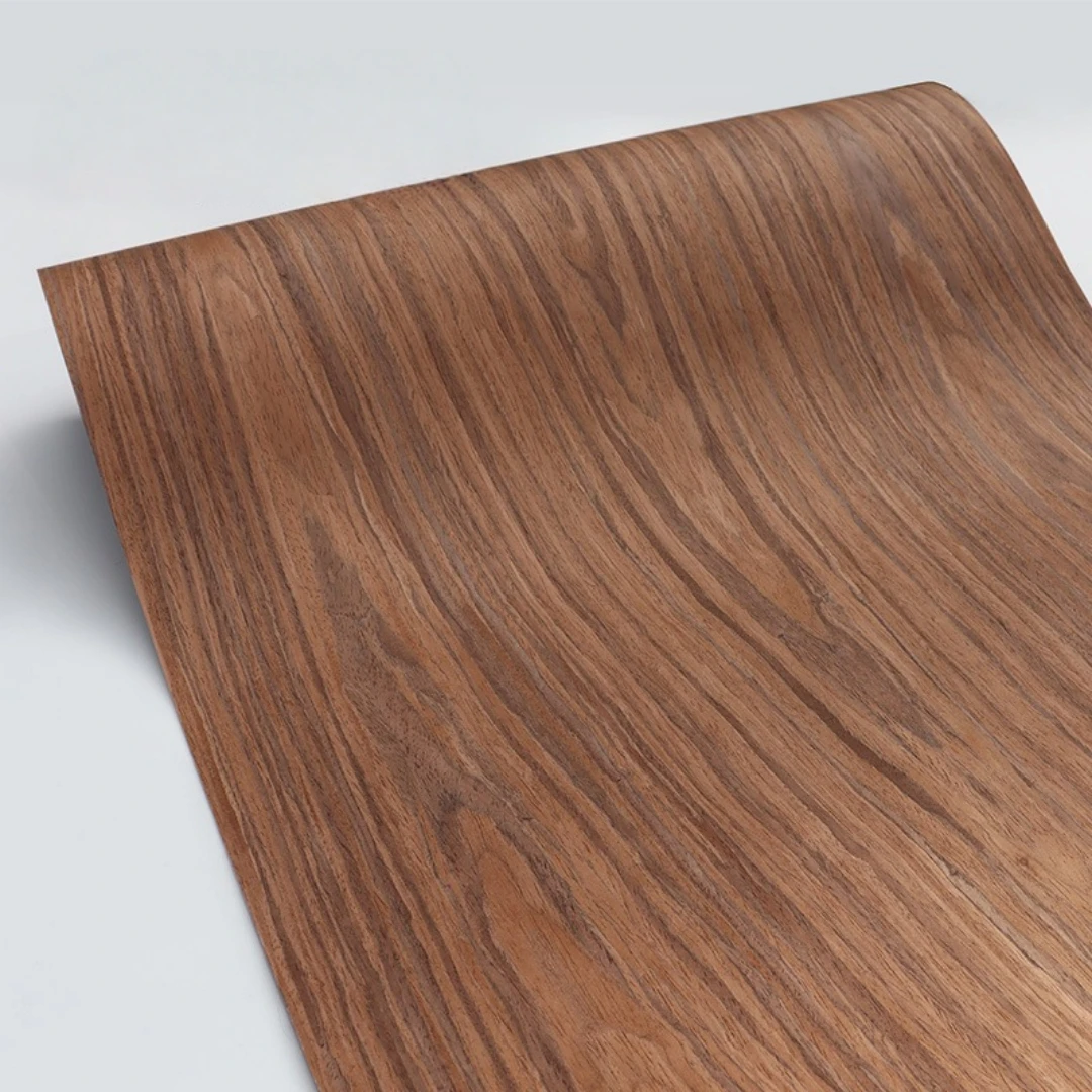 58 x 250 cm großes Holzfurnier aus braunem Eichenholz für Möbel, Schränke, Innendekoration und Hausumbau Image