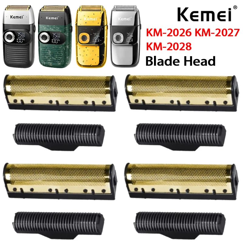Ersatzklinge für Kemei KM-2026/2027/2028 Original Professional Blades Set Messerkopf und Messernetz Rasierzubehör Image