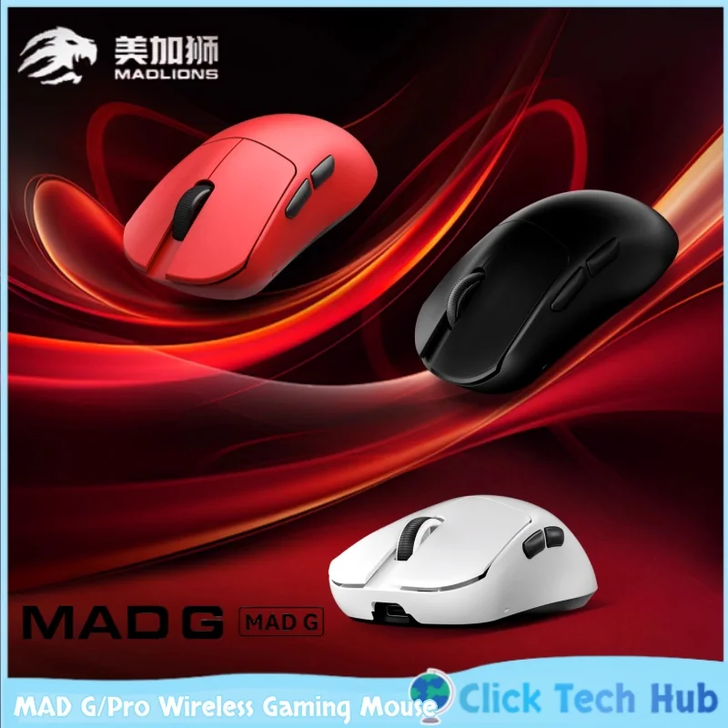 MADLIONS MAD G/Pro Dual Mode Wireless Gaming Maus Leichte 2,4 GHz Esports Maus Original Phase PAW3395 Optische Maus Image