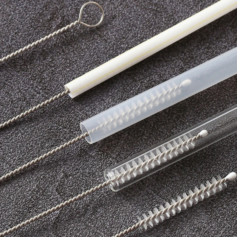 5/10 Pcs Trinkhalm Reinigung Pinsel Kit Stroh Rohr Rohr Reiniger Nylon Edelstahl Langen Griff Reinigung Pinsel Für Strohhalme Image