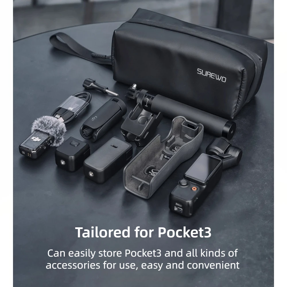 Weiche Allround-tragbare Tasche, Aufbewahrungsbox, Schutz, großes Handgehäuse für DJI Osmo Pocket 3, Filterbatterie, Stativzubehör Image
