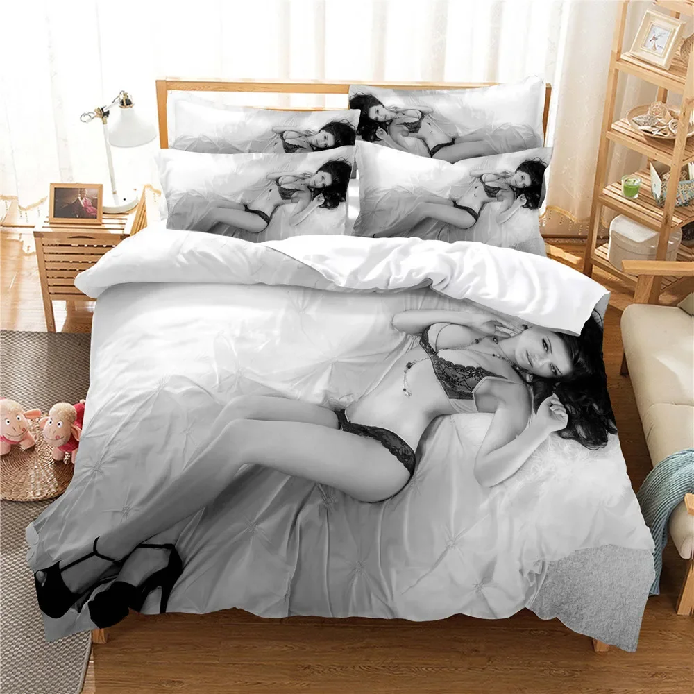 3D dessin animé ensemble de literie reine literie housse de couette ensemble de literie housse de lit coton reine chambre ensemble de couverture de lit ensemble de literie