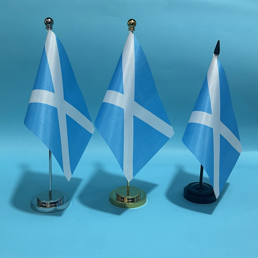 SKY FLAG small Office Desk Flag Of Scotland flag 14x21cm polyester Scotland National Flag Country Banner Desk Ornaments Flags