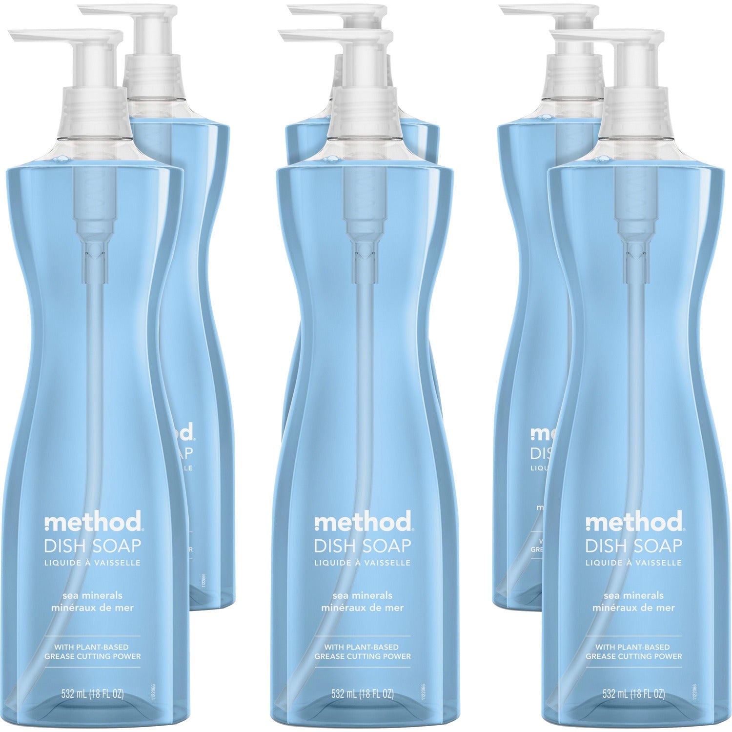 Method Products Inc. 00734CT Dish Soap, Sea Minerals, 18 oz Pump Bottle, 6/Carton - Case of 6 mth00734ct